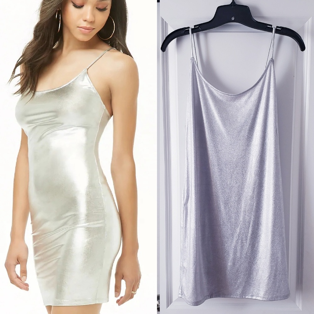 Forever 21
Silver Metallic Cami Mini Dress